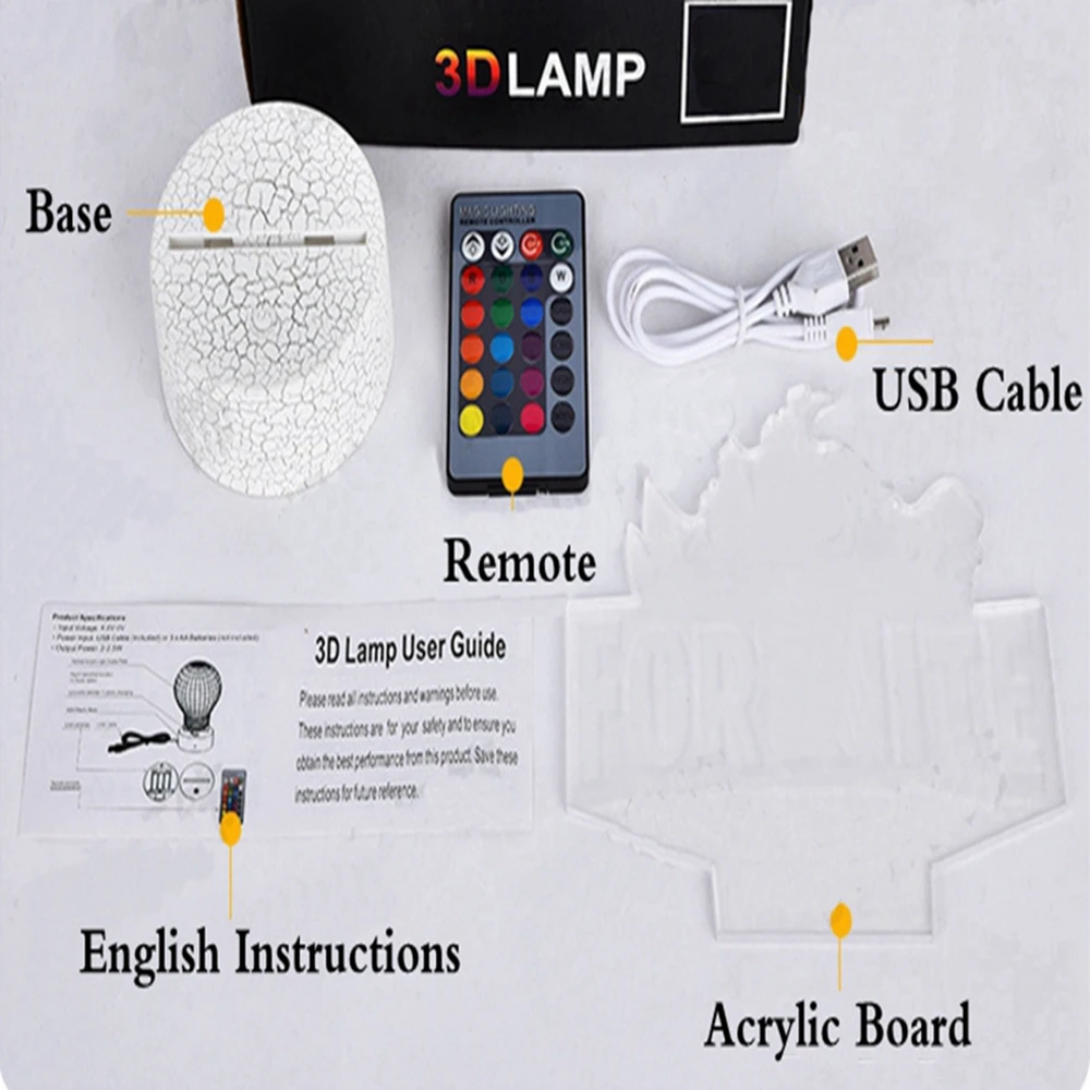 3D LED ночные огни абстрактный круг спираль Буле 7 цветов Изменение голограммы