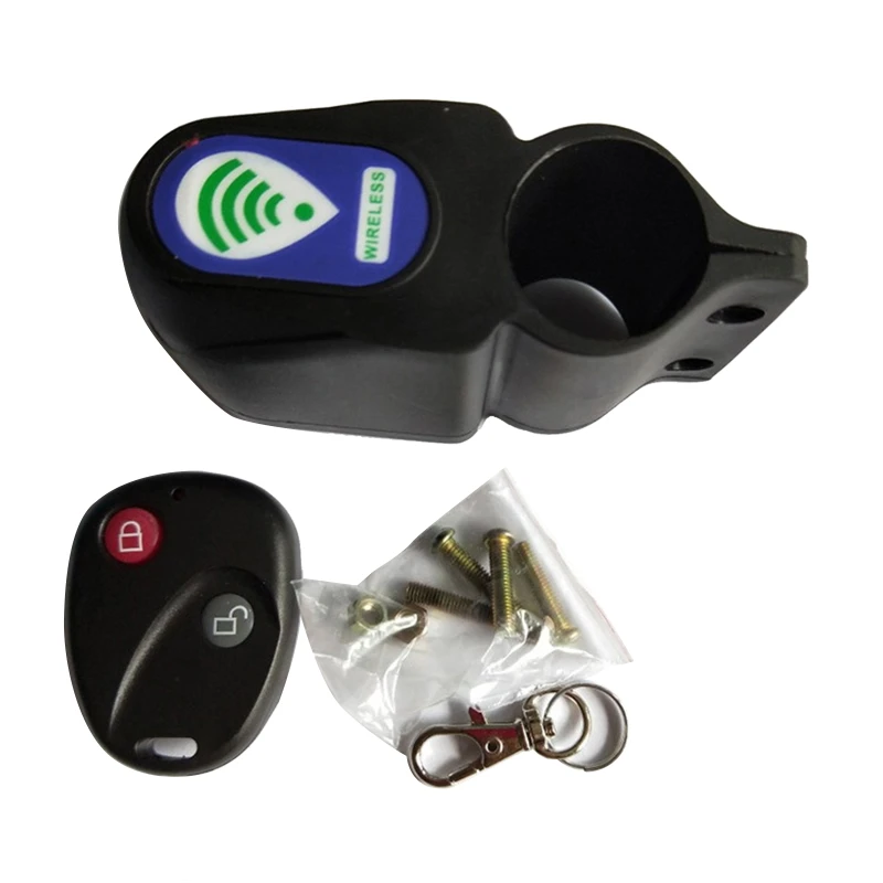 

Wireless Remote Control Bicycle Alarm Mountain Bike Shock Vibration Sensor Lock