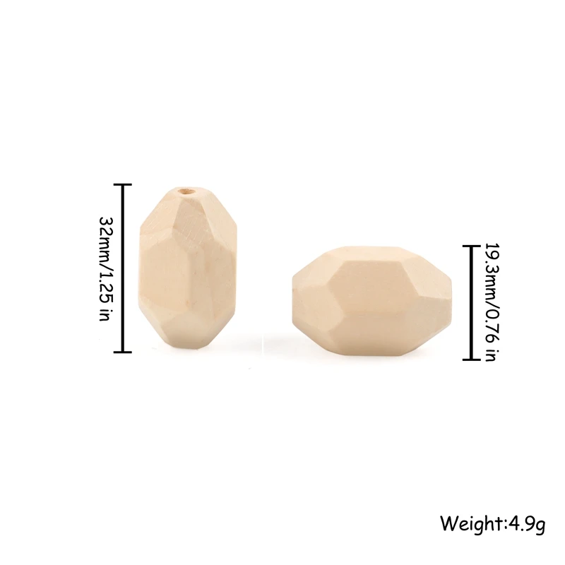 Let's Make-Cuentas de madera de haya para beb&eacute;, cascabeles de madera de arce para mordedor de beb&eacute;, cuna m&oacute;vil para cama, mordedor de madera, juguetes, 50 Uds.-1