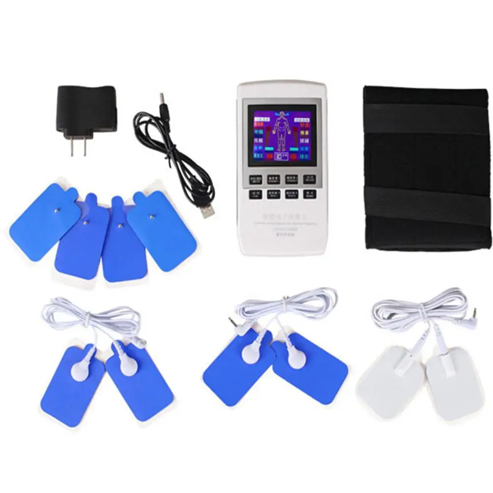 

Rechargeable Electric herald Tens Muscle Stimulator EMS Acupuncture Body Massage Therapy Machine Electrostimulator Electrode Pad