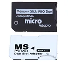 Двойнойслот адаптер для карты памяти Micro SD HC преобразователь карт Micro SD TF к палочке памяти MS Pro Duo для PSP карты белый чехол для игр