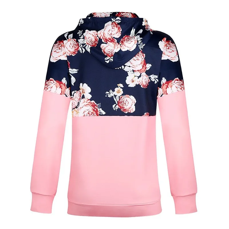 

European and American New Style for Autumn and Winter Women's Loose Casual Printed Hooded Sweater Winter Clothes Women