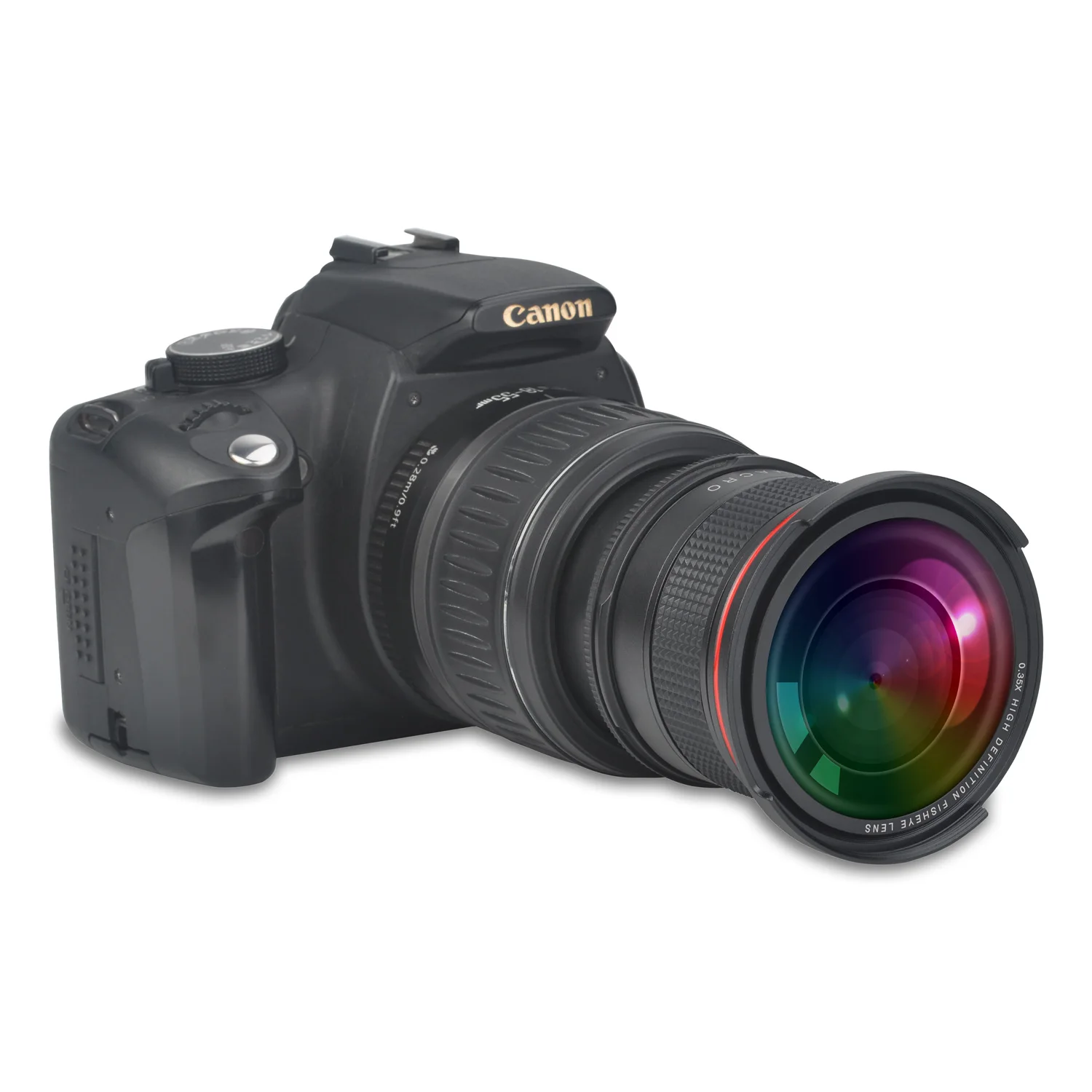 Широкоугольный объектив рыбий глаз 58 мм 0 35x (w/Macro part) для Canon T8i T7 T7i T6i T6 T6s T5i T5 T4i T3i T100