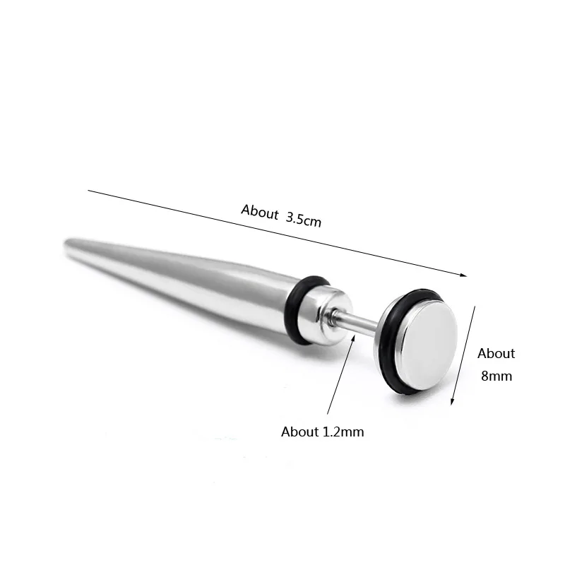 1 шт. серьги-гвоздики из нержавеющей стали с шипами и заклепками гипоаллергенные