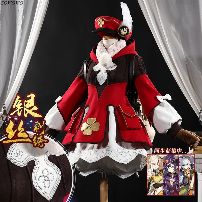 

Anime!Genshin Impact Klee Spark Knight Game Suit Playfulness Dress Uniform Cosplay Costume Halloween Party Outfit Women 2020 NEW