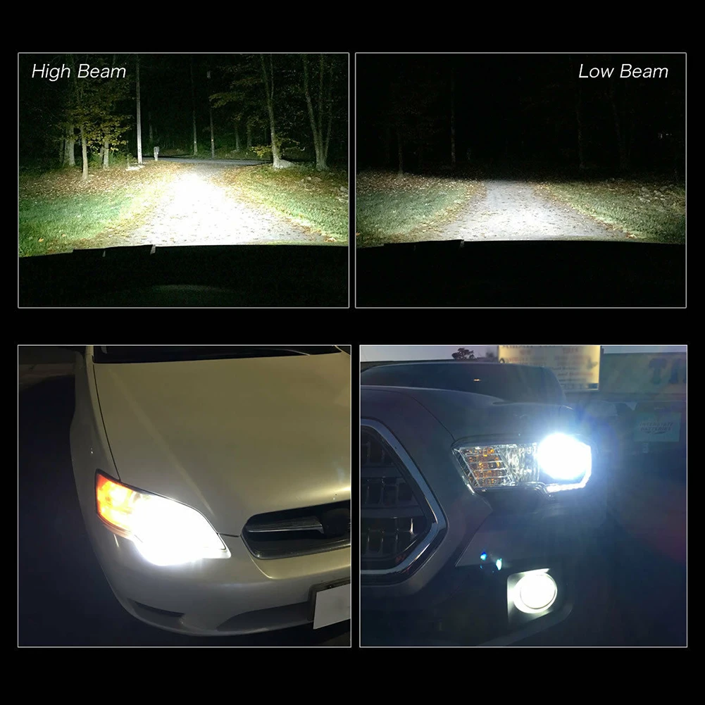 Прочный и практичный 6 шт. 6000K светодиодный головной светильник + туман лампы F2 для