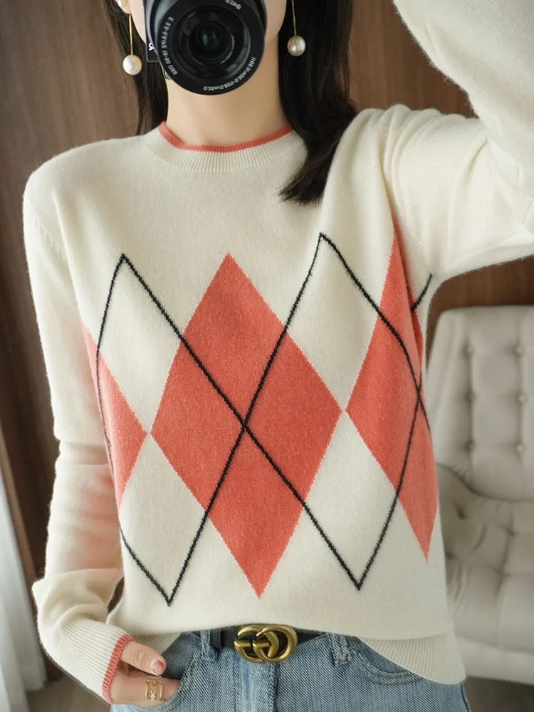 

Женский трикотажный свитер-водолазка, с длинным рукавом, из 100%-ной шерсти