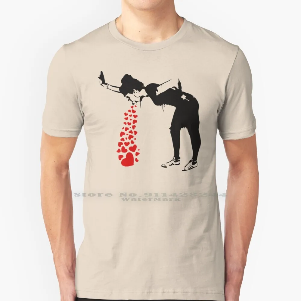 Lovesick-Banksy уличное искусство граффити дизайн для мужчин женщин детей 100% хлопок