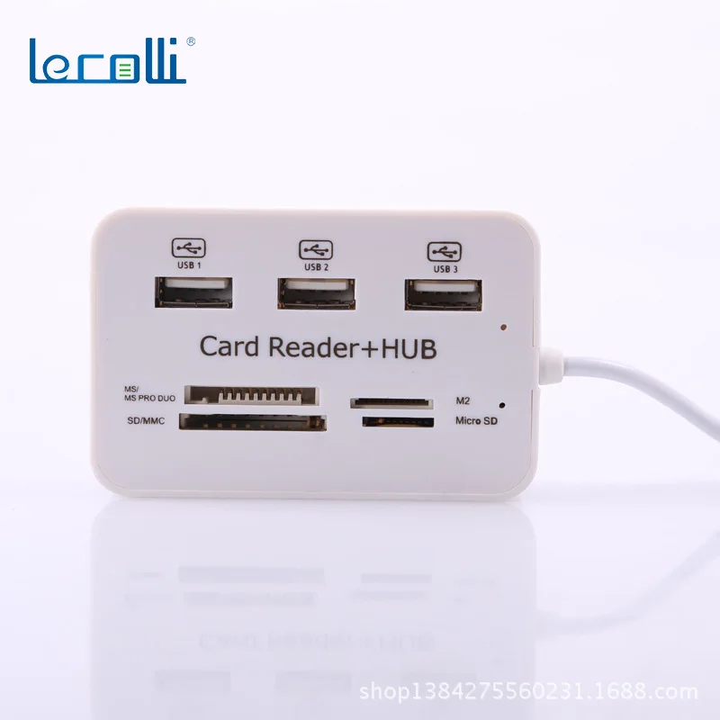 

Mobile Phone Memory Card Multifunction 3.0 Card Reader Splitter 2 In One Usb3.0 One Drag Three High Speed Usb 3.0 Hub
