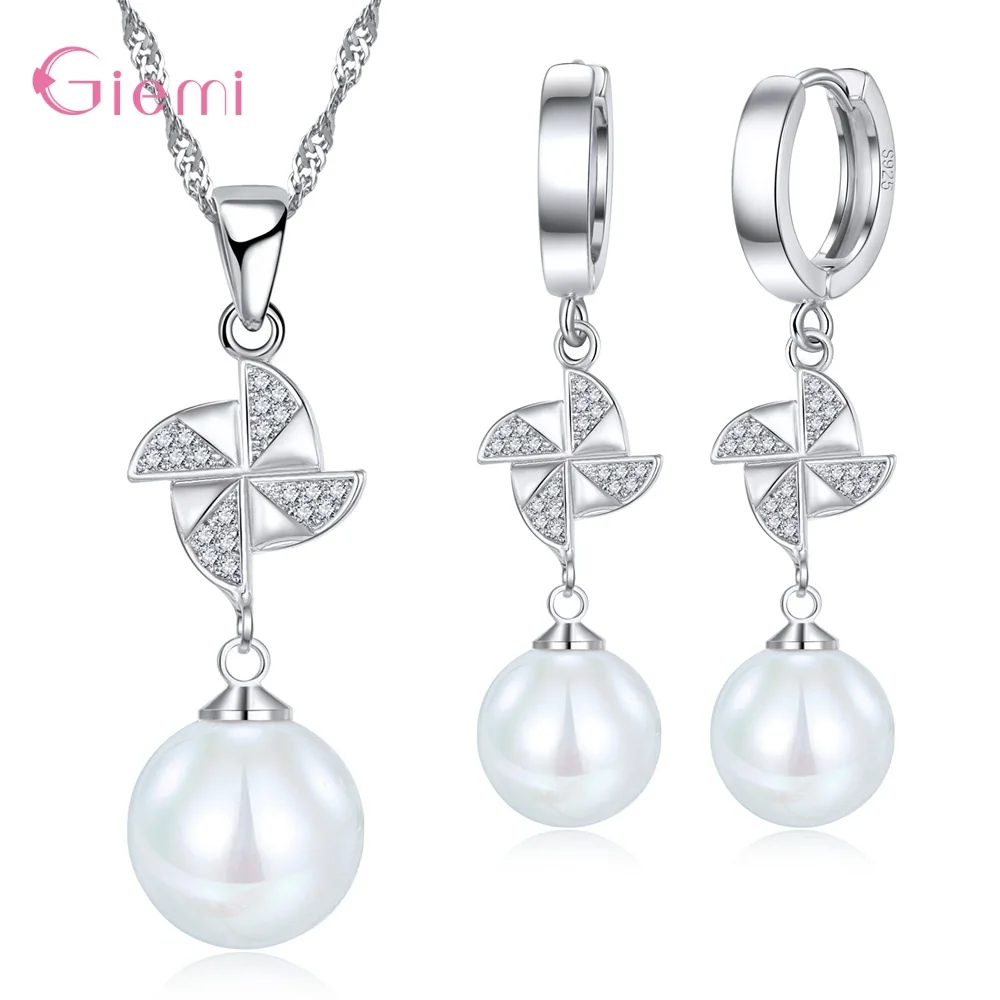 

Модные свадебные туфли с отделкой жемчугом и прозрачными стразами в виде 925 стерлингового серебра Ювелирные наборы для женщин, Свадебная ве...