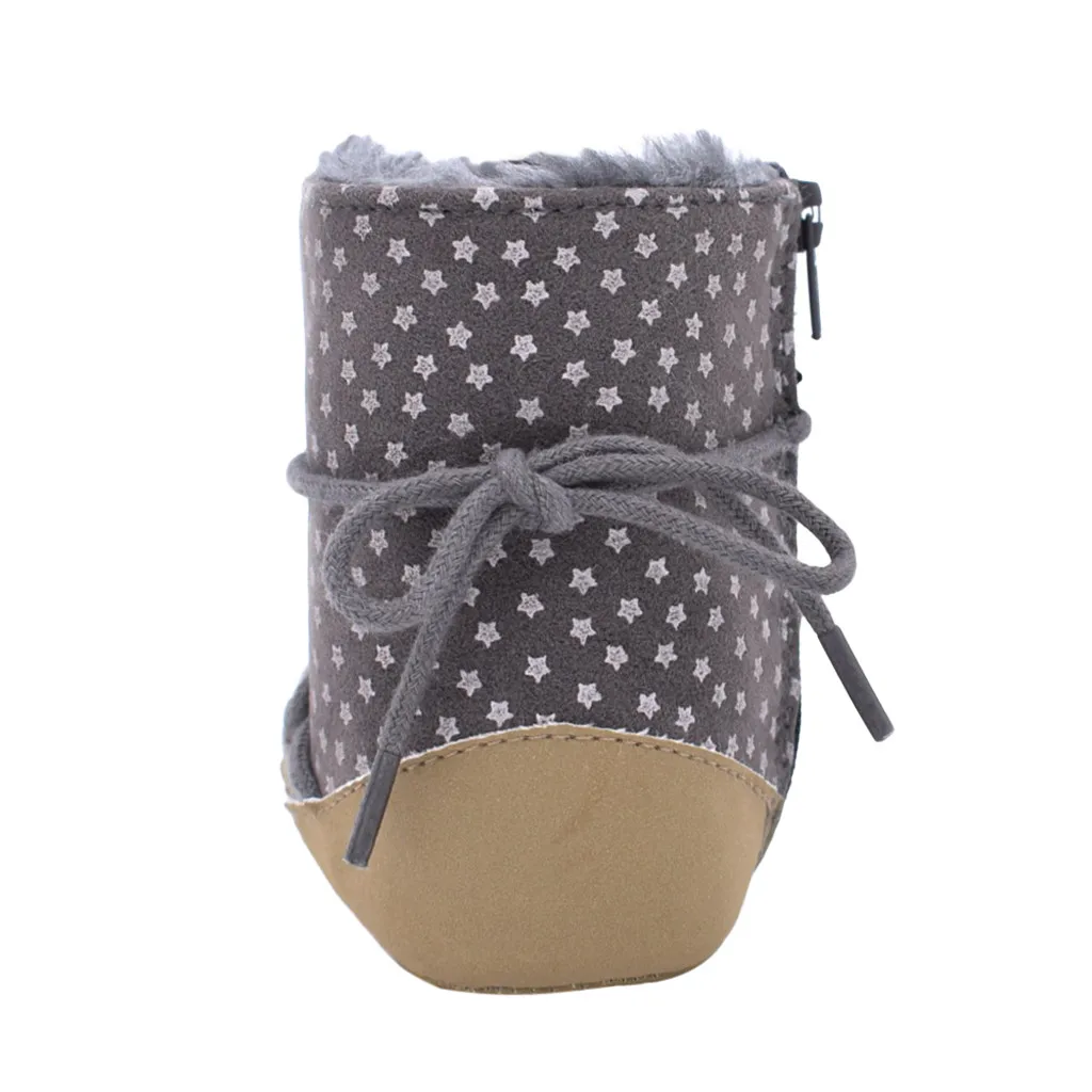 SAGACE/зимние теплые ботиночки на шнуровке для маленьких девочек и мальчиков обувь