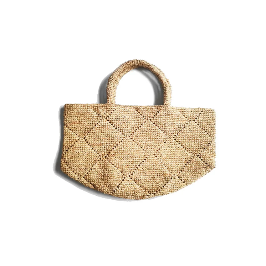 

Summer Straw Beach Bag Vintage Handmade Woven Shoulder Bag Raffia Circle Rattan Bags Bohemian Summer Vacation Casual Bags