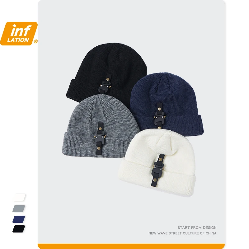 

INFLATION Men Winter Warm Beanies Fashion Wool Knitted Beanie 290CI2020