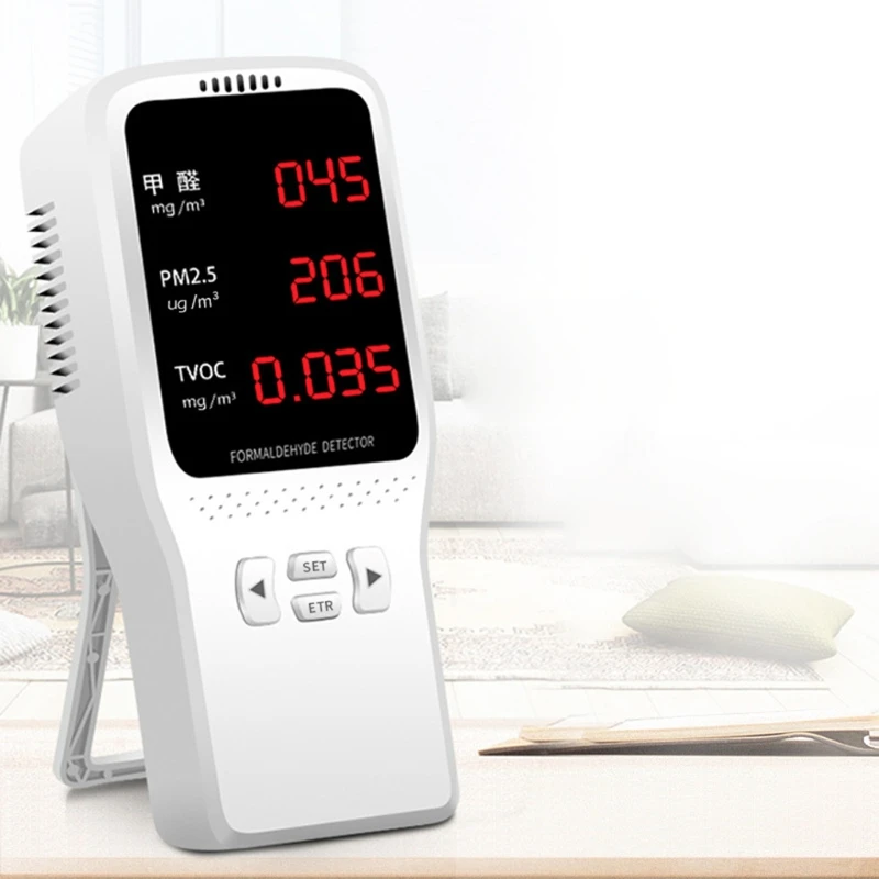 

649A Formaldehyde Haze Accurate Testing PM2.5 CO2 AQI Detector Home Office Otuddor High Property Air Quality Analyzer