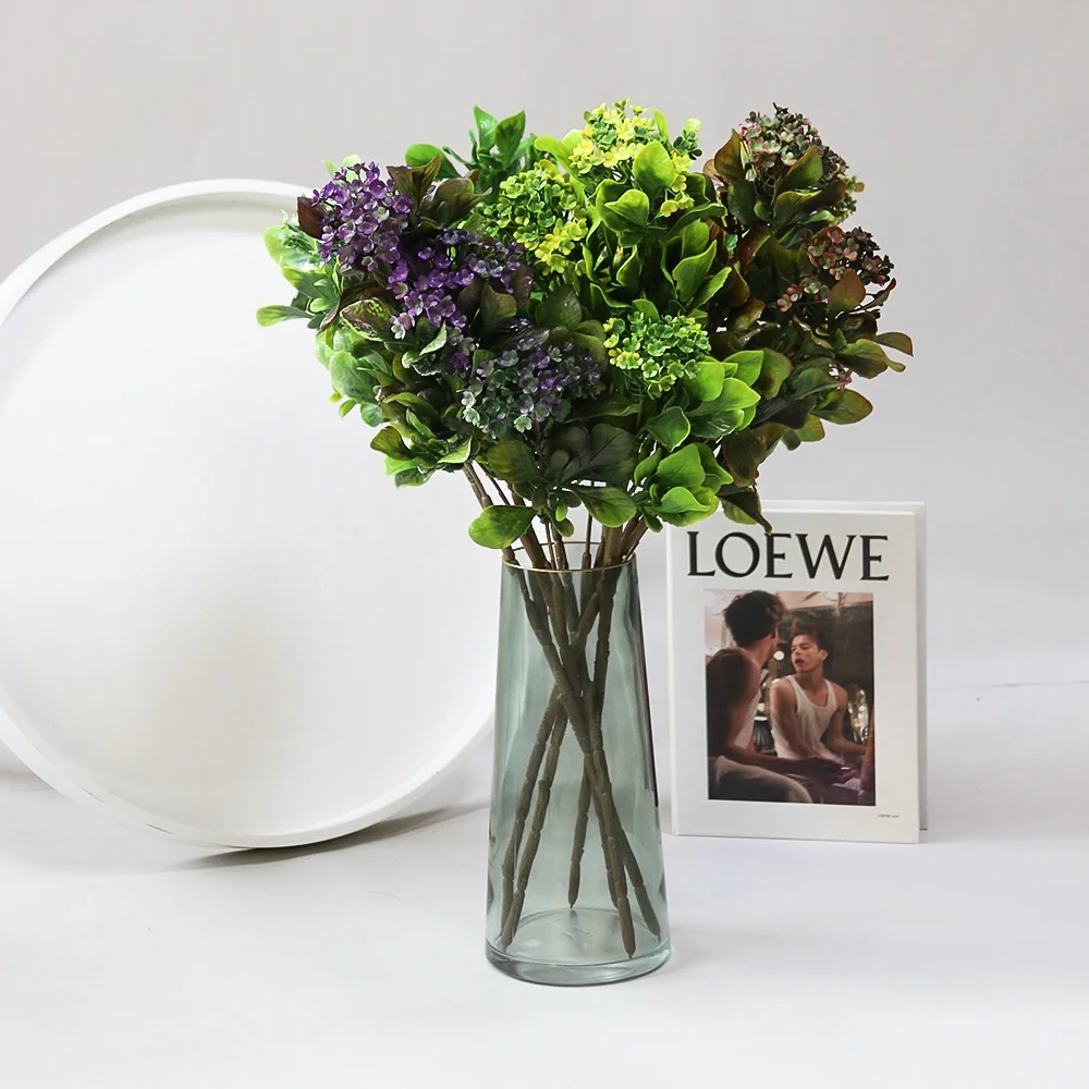 

Simulation plant single oil painting hydrangea ins indoor home living room bottle flower restaurant partition flower arrangement