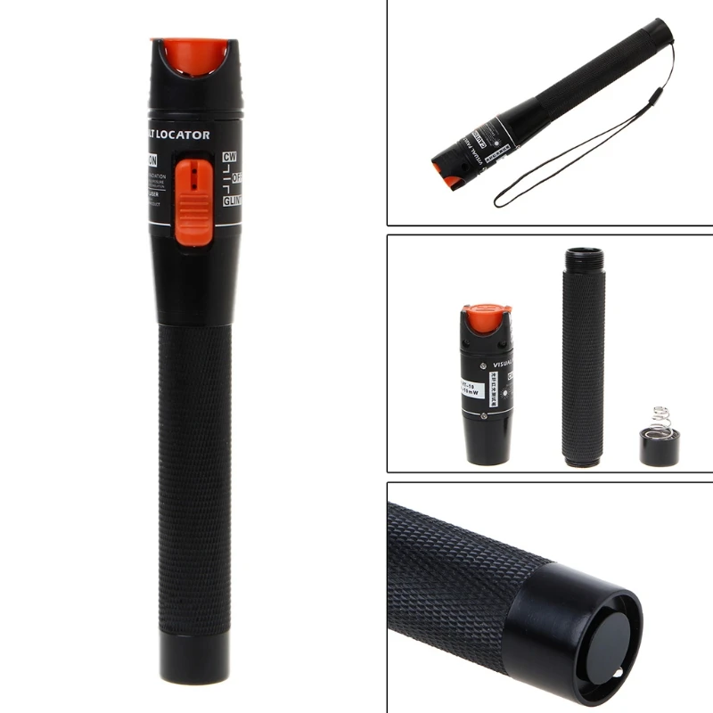 

Visual Fault Locator 10mW Red Light Source Fiber Optic Cable Tester Pen Tool