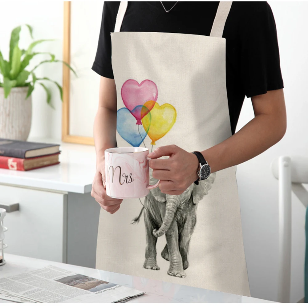 FYMX милый детский фартук со слоном мультяшным животным Кухонные фартуки для детей