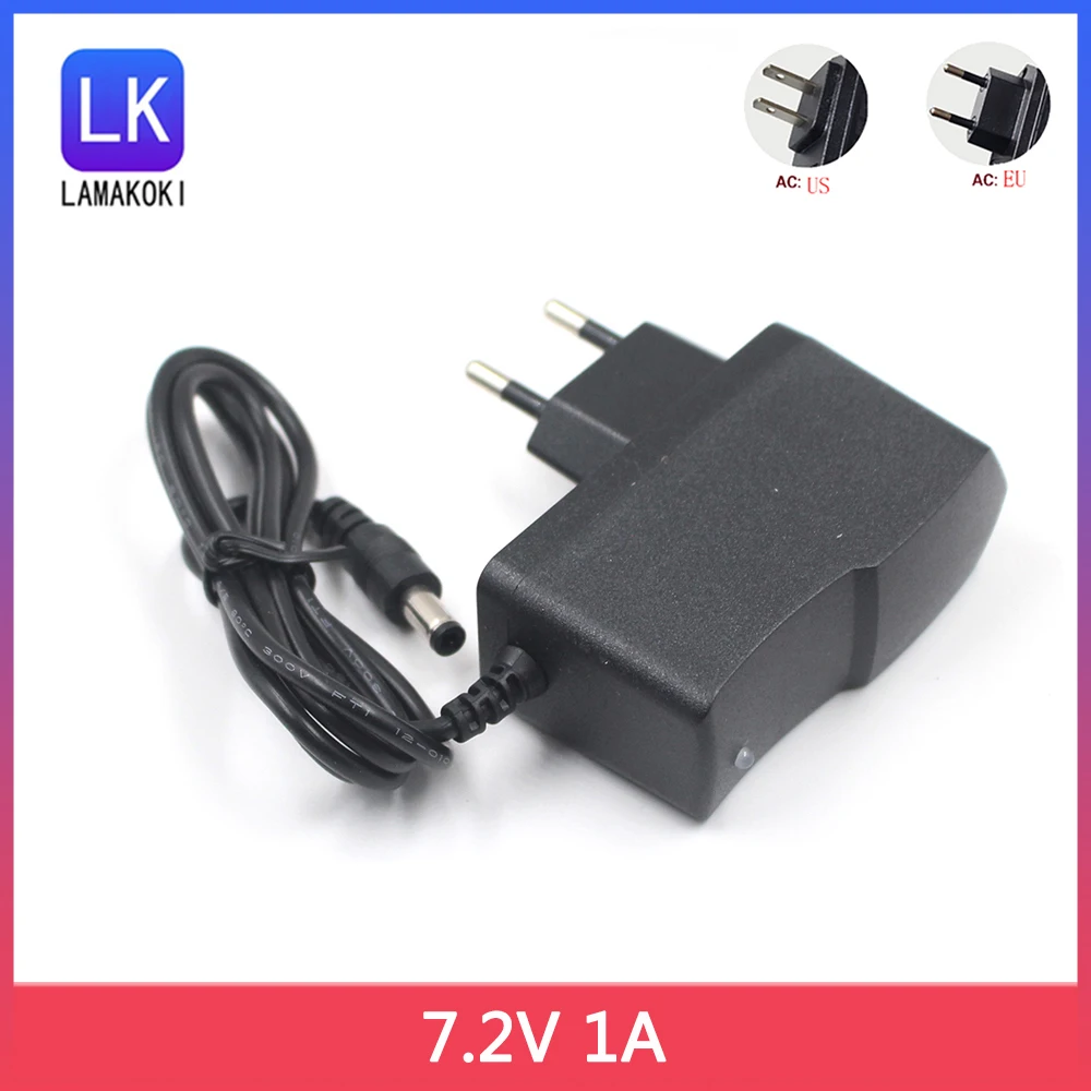 

7.2V 1A polymer lithium battery charger7.2 V1A Power Adapter Charger Dual IC 7.2V1A DC 5.5mm*2.1mm EU/US plug