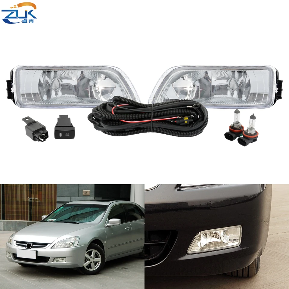 

ZUK Car Styling Front Fog Light Fog Lamp Modification Set For HONDA ACCORD 2003 2004 2005 2006 2007 CM4 CM5 CM6 7th Generation