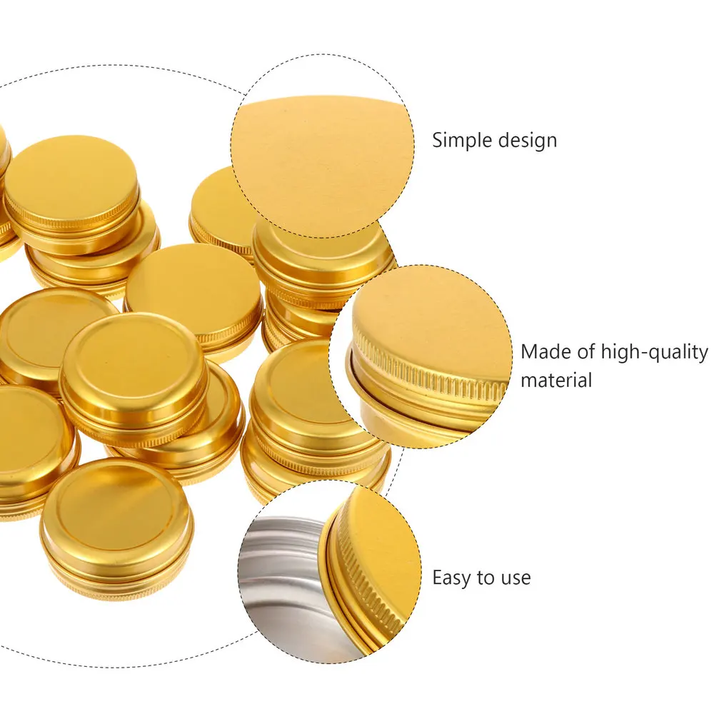

20Pcs Aluminium Screw-thread Cosmetics Boxes 30ML Cream Paste Storage Boxes