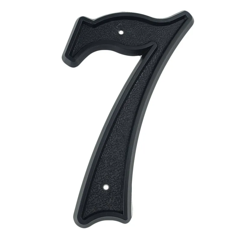 

139mm Big 3D House Number Door Home Address Numbers for House Number Digital Door Outdoor Sign 5.5 Inch. #7 Black ABS Plastic