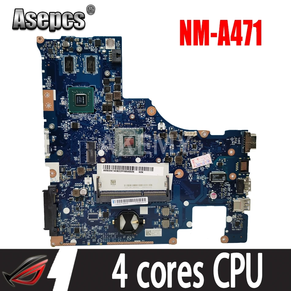 Материнская плата BMWC1/BMWC2 NM A471 для For Lenovo 300 15IBR материнская ноутбука 100% протестированная работа 4 ядра 1G VGA
