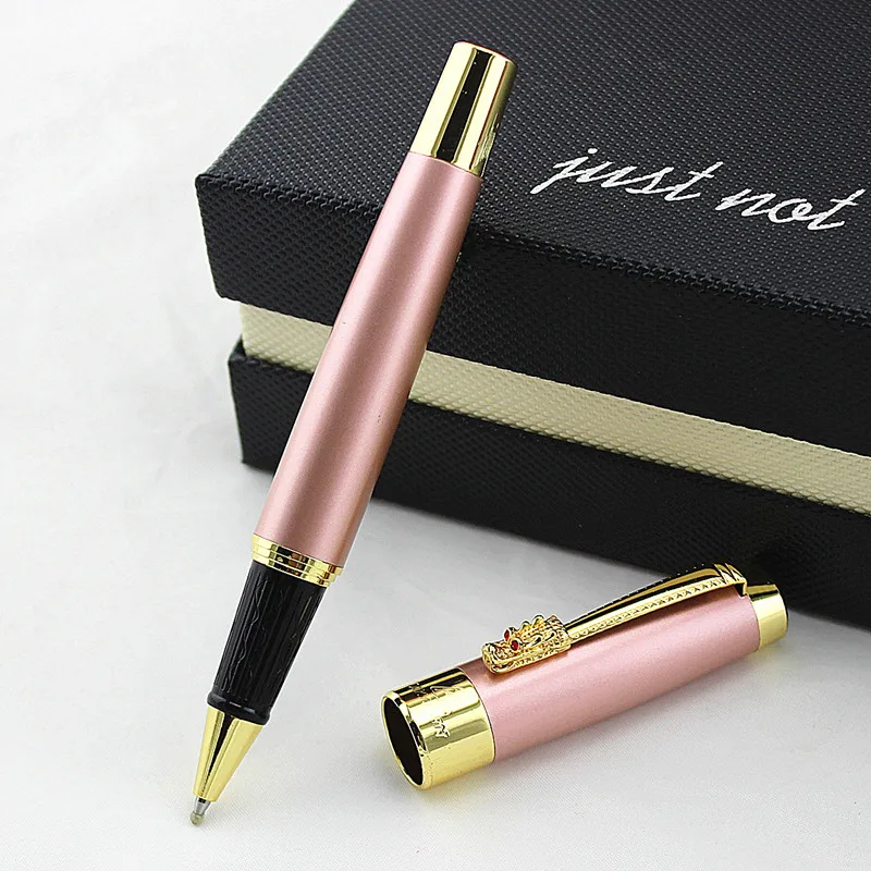 Высококачественная металлическая шариковая ручка с золотым Драконом роскошная