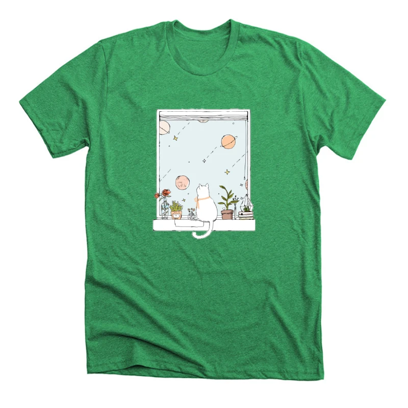 

New for 2021 Cool Fashion t shirt for Men and Women Stargaze. Cats print T-shirt Summer Short Sleeve t shirts male t shirts