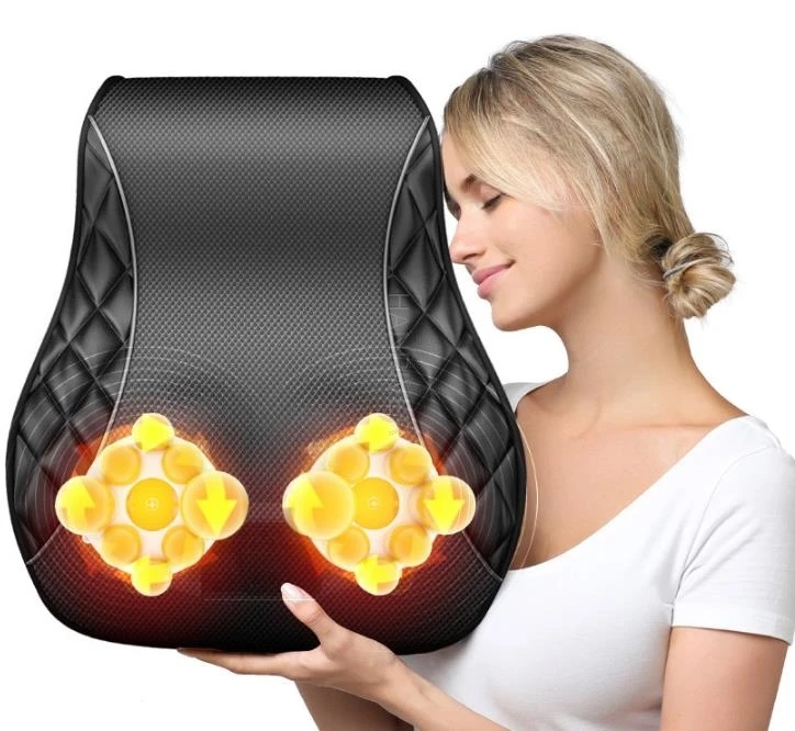 8 Massage Heads Kneading Infrared Heating Electric Body Cervical Massage Cushion Waist Neck Shoulder Massage Pillow Vibrator