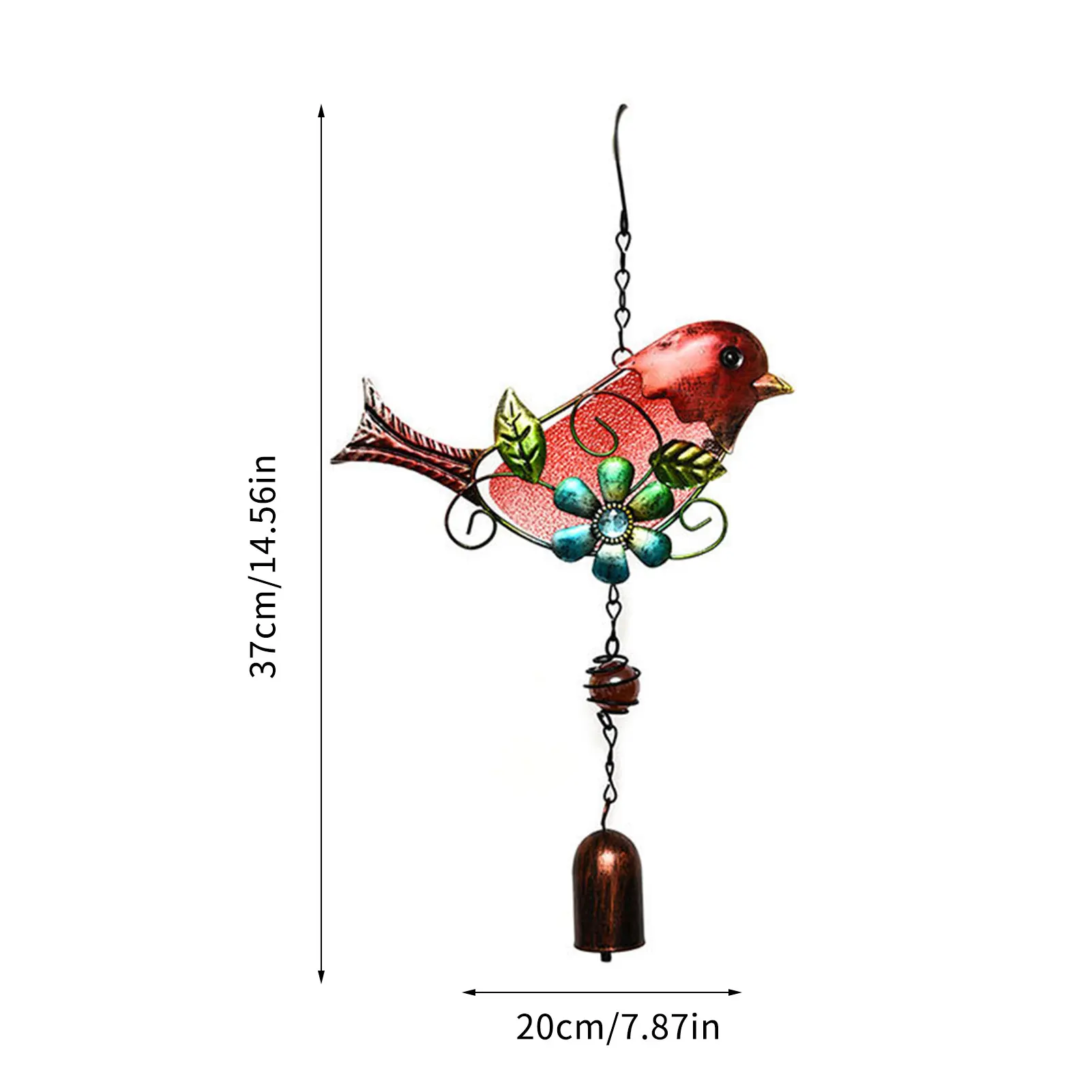 

Metal Glass Bird Wind Chime For Wall Window Door Wind Bell Hanging Ornaments Vintage Home Campanula Decoration Crafts