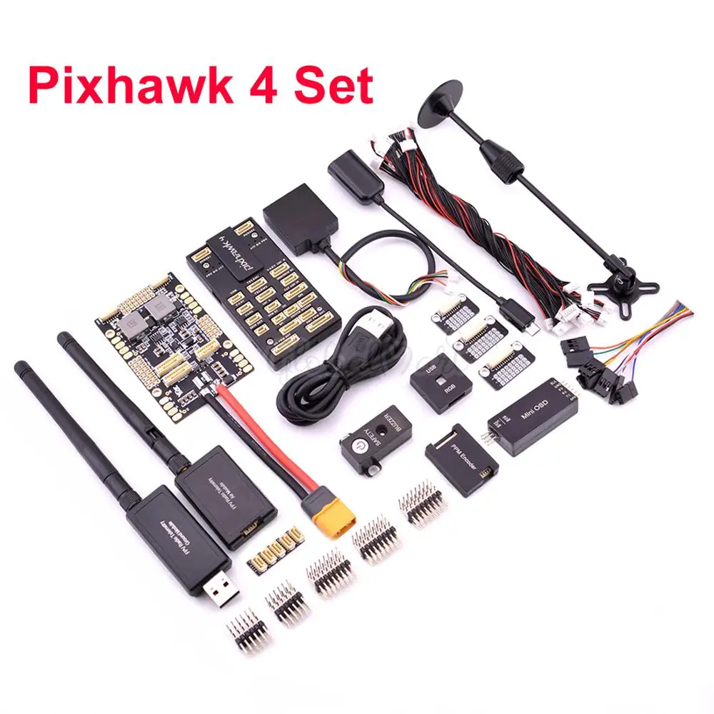 Pixhawk 4 PX4 плата управления питанием полета M8N gps RGB PPM IEC 433 МГц/915 МГц 100 мВт Телеметрия с OTG кабелем комбо комплект