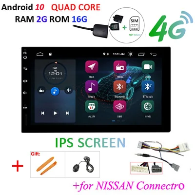 DSP 4G SIM ips HD экран Android 10 автомобильное радио стерео gps навигация Универсальный 2 din для VW/NISSAN/TOYOTA автомобильный ПК мультимедиа obd2 - Цвет: NISSAN2G 16G IPS