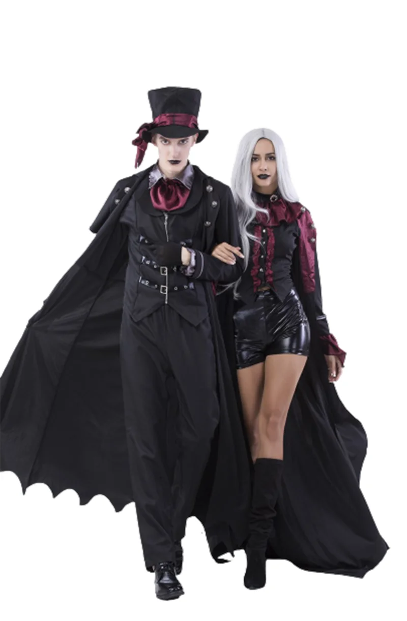 Роскошный костюм вампира для мужчин и женщин роскошный маскарадный на Хэллоуин в