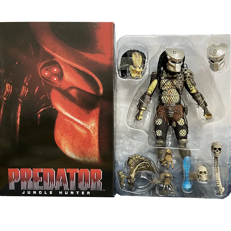 

Predator Ultimate Jungle Hunter Action Figure NECA Predator Deluxe Pack Series Collectible Movatable Toys Doll 7 Inch