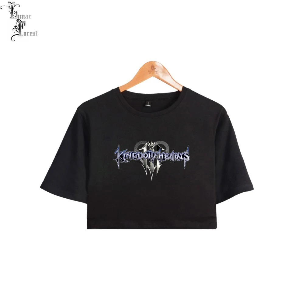 Женские топы с короткими рукавами Kingdom Hearts летние футболки принтом японского