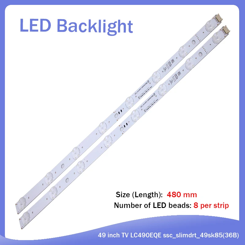 

LED backlight strip 8 lamp for LG 49 inch TV LC490EQE ssc_slimdrt_49sk85(36B) SSC_49SK85(36B) LC490EQE(XG)(F1)