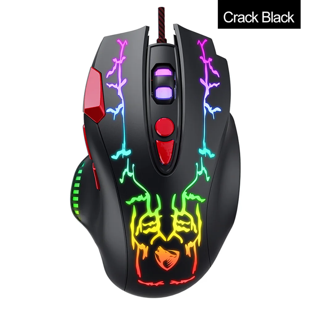 

For G550 USB Wired Gaming Mouse Ergonomic 4 Gears 6400DPI Adjustable Colorful Backlight 8 Buttons Mice