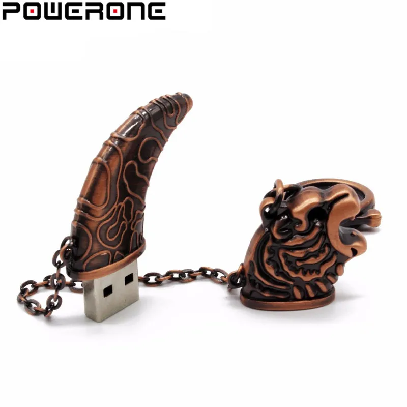 Металлический USB флеш накопитель POWERONE 4 ГБ 16 32 64 2 0|USB флэш-накопители| |