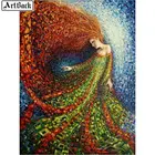 Алмазная живопись с абстрактными длинными волосами ARTBACK, Женский пейзаж 5d, полноразмернаякруглая Алмазная мозаика, ручная вышивка, домашний декор