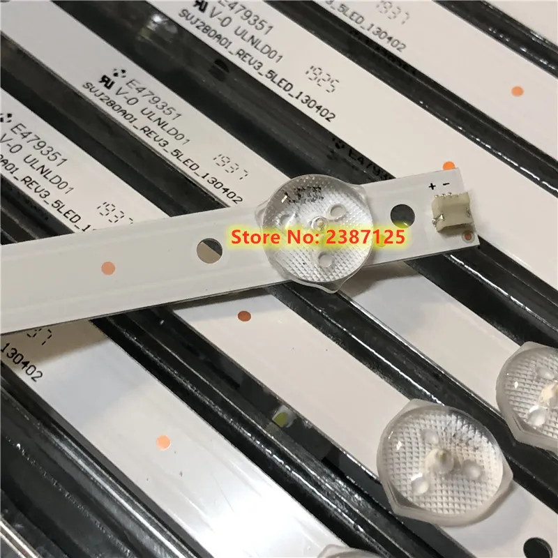 

100% New 530mm LED backlight strip 5 lamps for 28inch TV L2830HD 28C2000B SVJ280A01 REV3 5LED 130402 M280X13-E1-H