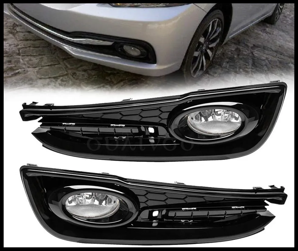 Для 2013 2014 2015 Honda Civic 4Dr седан бампер противотуманные фары лампы с переключателем