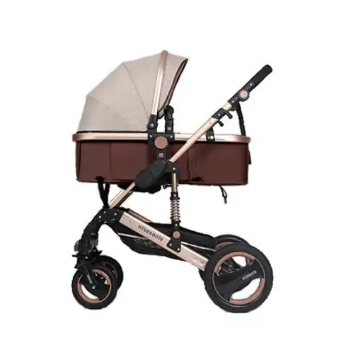 flax Khaki Детская коляска 2 в 1, коляска для отдыха или увлажнения, складной светильник, двусторонняя детская многофункциональная коляска для новорожденных - Цвет: flax Khaki