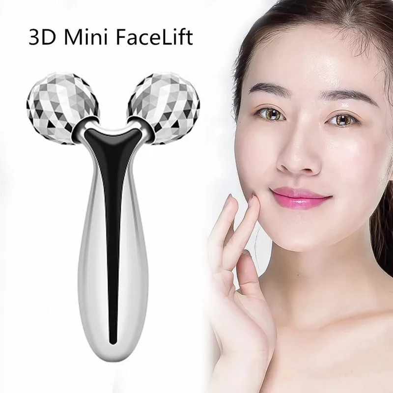 

3D Handheld Muscle Beauty Tools Body Shape V Face-Lift Y Vorm 360 Draaien Slimming Machine Massage Roller Ball 2Colors