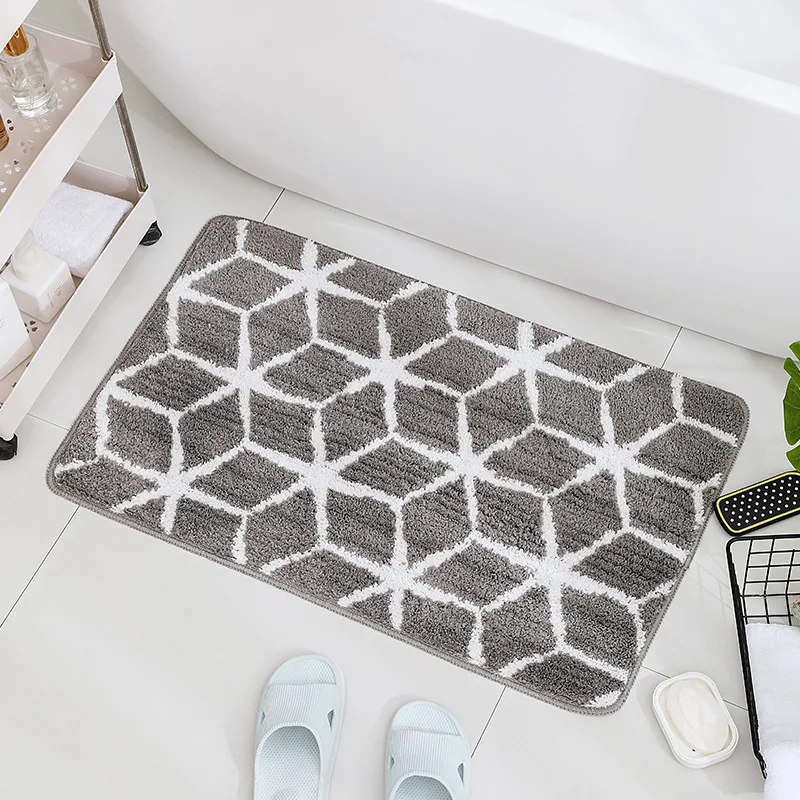 

European Style Simple Stripe Carpet Living Room Doormat Bathroom Absorbent Floor Mat Kitchen Non-slip Floor Mat Household Carpet