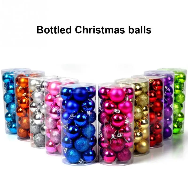 24 шт./лот 3/4 см рождественские украшения с подвеской круглые шары вечерние для