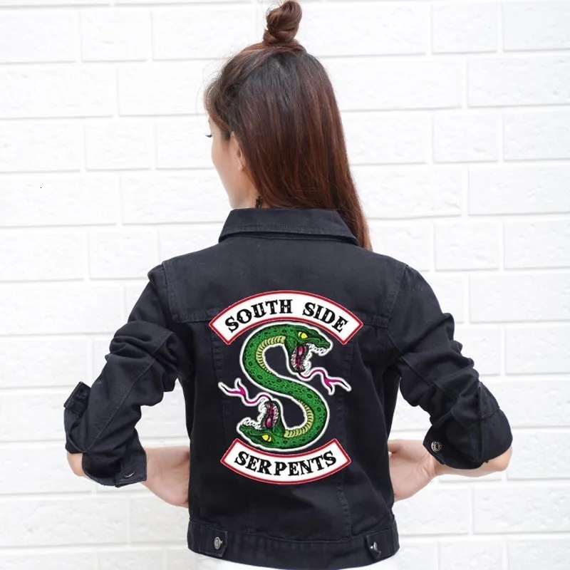 Джинсовая куртка Riverdale Serpents джинсовая с южнобоковой стороной уличные топы