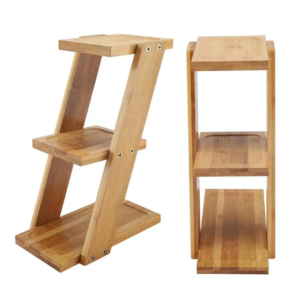 3 яруса бамбуковый Настольный держатель для растений цветов полка хранения | Дом