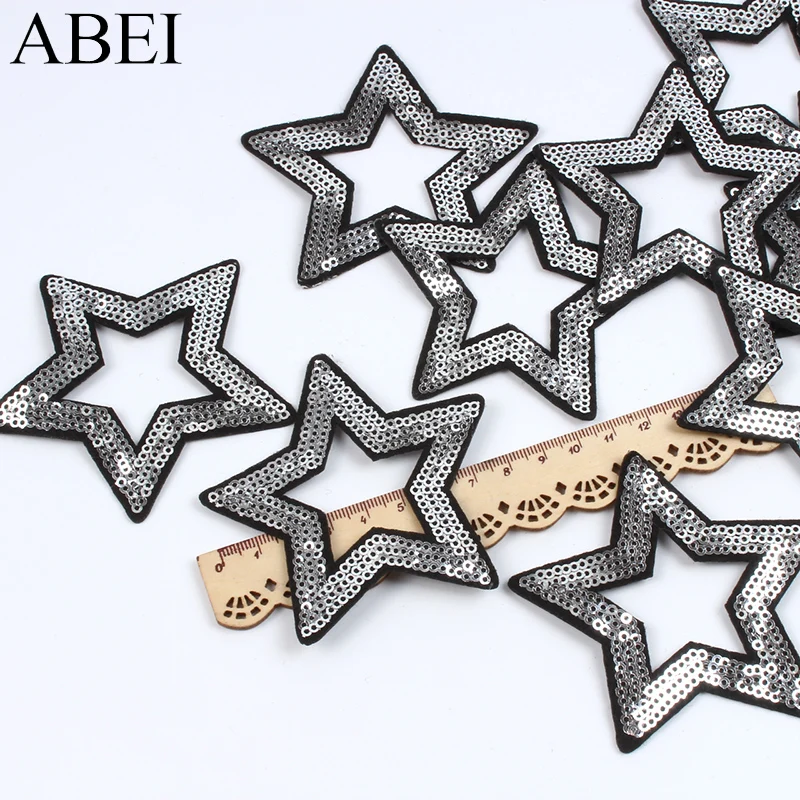 10 шт. блестящие Звездные нашивки сделай сам наклейки для одежды с помощью утюга