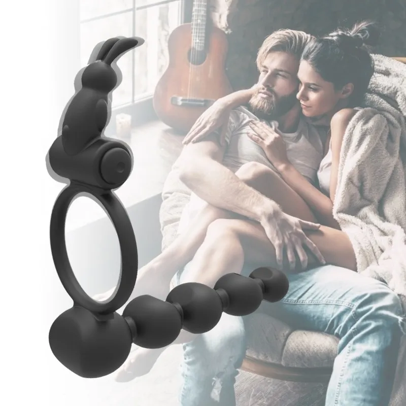 Multifunction Vibrating Penis Ring Anal Vibrator Beads Prostate Massage Stimulator Delay Ejaculation Sex Toys for Gays | Красота и