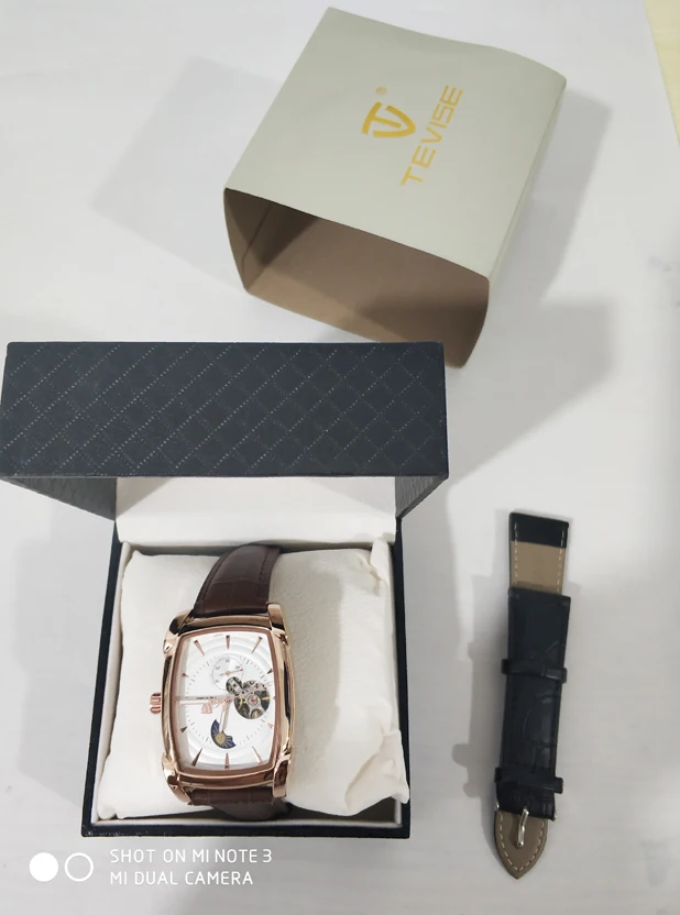 Мужские Оригинальные прямоугольные автоматические механические часы